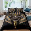 Cleopatra Bedding Sets King Size Ancient Egyptian Pattern Duvet Cover Set Mummy Exotic Tribe Style Comforter Cover Quilt Cover