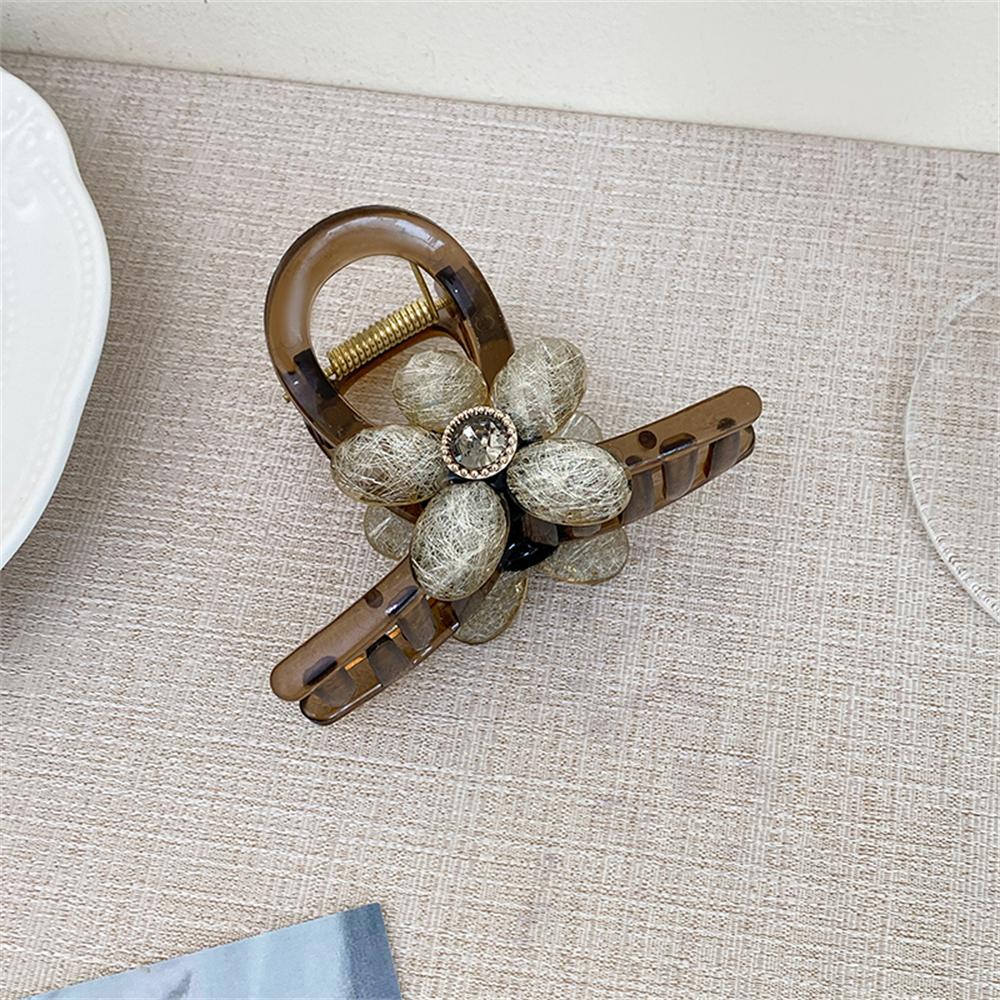 

Новая акриловая заколка для волос в виде цветка желейного цвета, темпераментные заколки-крабы для волос со стразами, женские заколки для укладки волос, головной убор