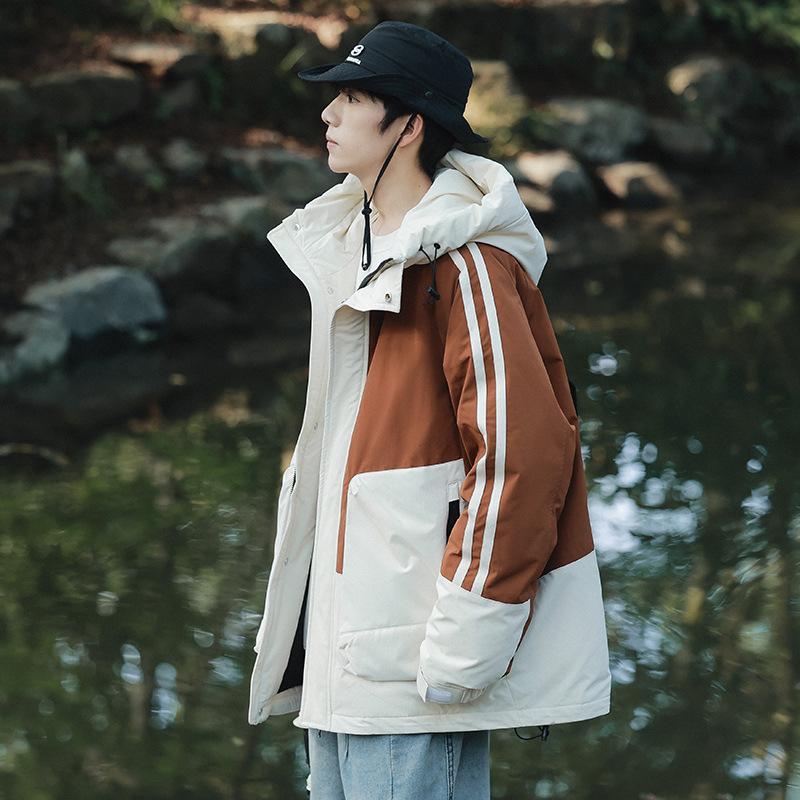 Down Jacket Men's Autumn and Winter Short Hooded Fashion Casual Versatile Boys Jacket