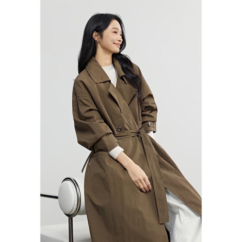 

Elva Island Women s Loose Mid-Length Trench Coat S