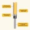 1/4 Handle Bearing Straight Knife Imitation Trimming Knife Woodworking Milling Cutter