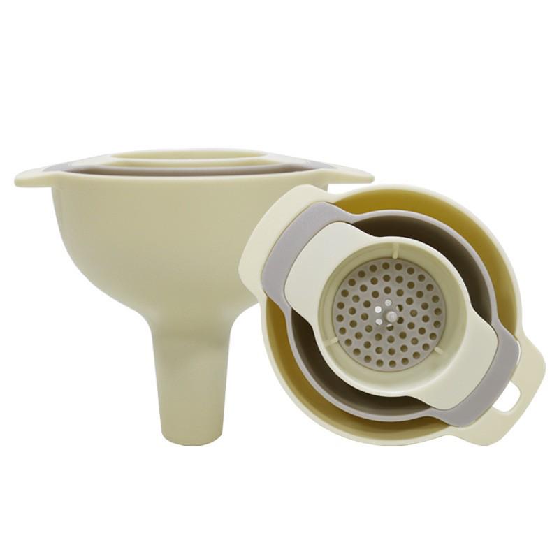 4-Piece Multi-Functional Kitchen Funnel Set: Oil, Grain, Wine Pouring & Filtering Tools
