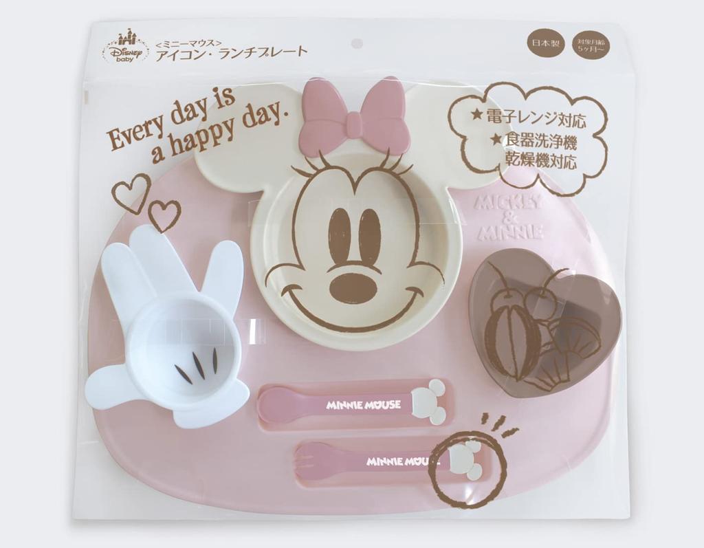 Nishiki Kasei Lunch Plate Minnie Mouse Icon Pink P×BR