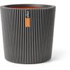 Conical Vase - CAPI EUROPE - Groove NL - 45 X 41 Cm - Anthracite