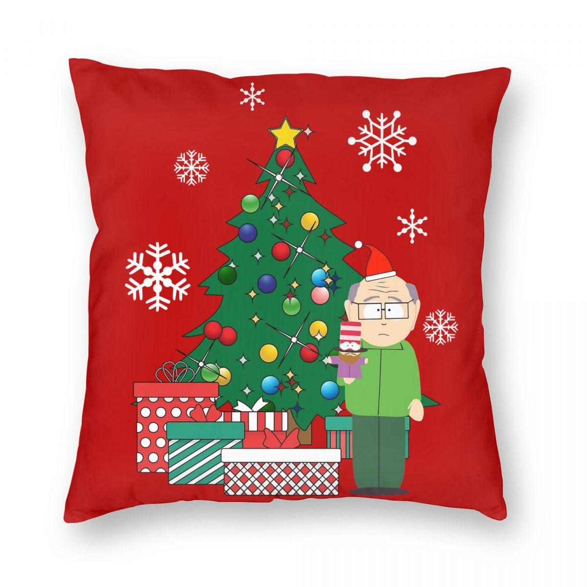 

Santa South-Park Christmas Pillowcase Double-sided Printing Cushion Cover Decoration Pillow Case Cover Home Zippered 45*45cm 12x12Inch