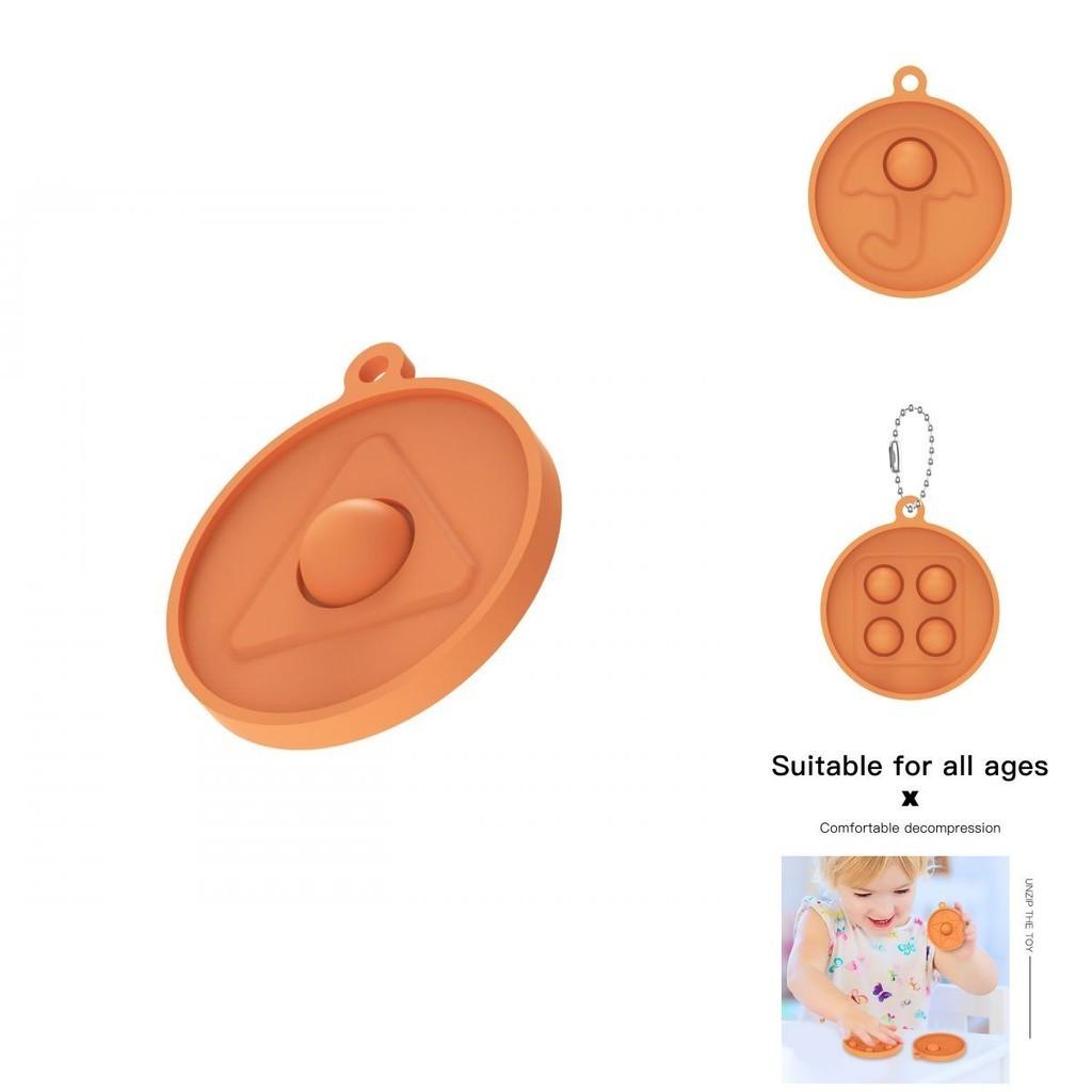 Squid Game Pop It Prosty wgłębienie Wciskana bańka Brelok Wisiorek Zabawka Fidget do redukcji stresu Zabawa