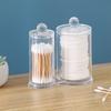 Multipurpose Clear Acrylic Storage Container Set With Lids Qtip Dispenser For Vanity Bathroom Countertop Organization