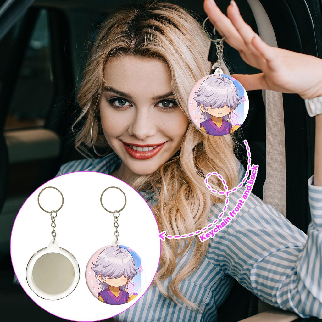 Boys Anime Pendant Keychain Holder Car Keychain Mobile Phone Bag Pendant Cute Kawaii