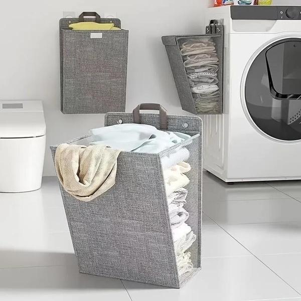 Faltbarer Wäschekorb, multifunktionaler HomeStorageWall Hängender Wäschekorb, Kleinigkeitenkorb, Aufbewahrungskorb