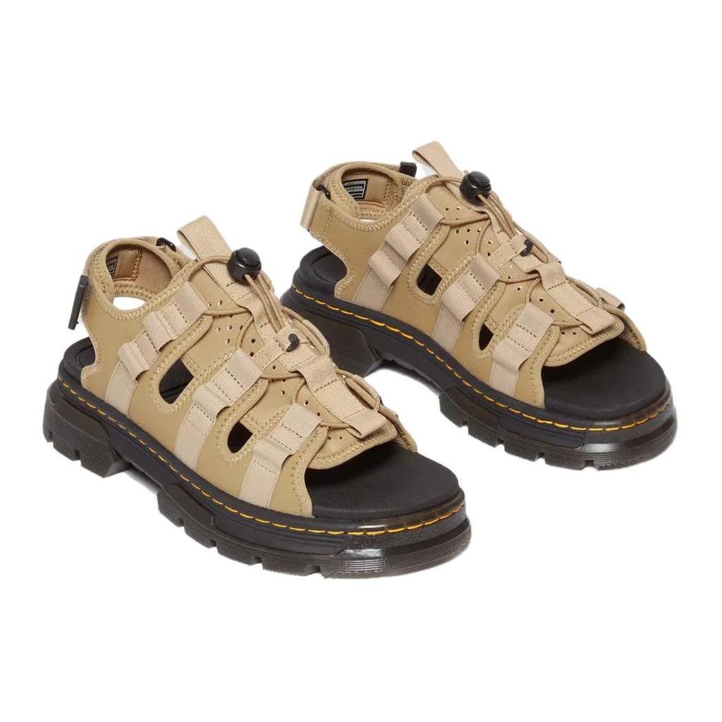 Dr. Martens Fabric Fashion Versatile Beach Sandals Unisex Sandals Khaki 31741439