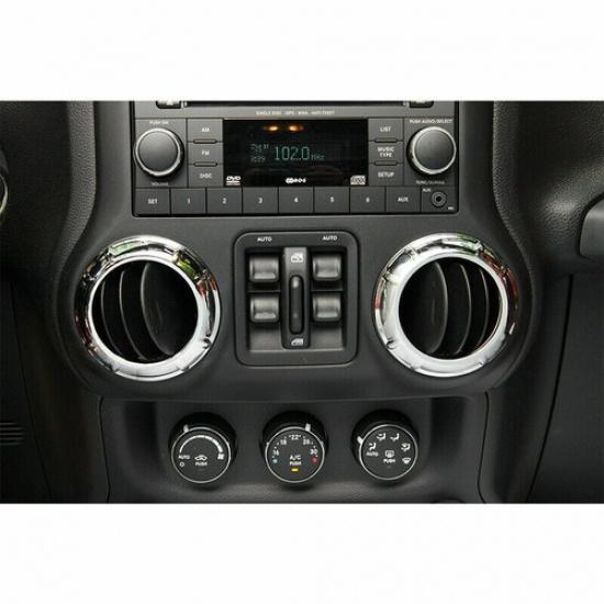Air Conditioner Cover for 07-10 JK JKU Jeep Wrangler Interior Accessories Chrome