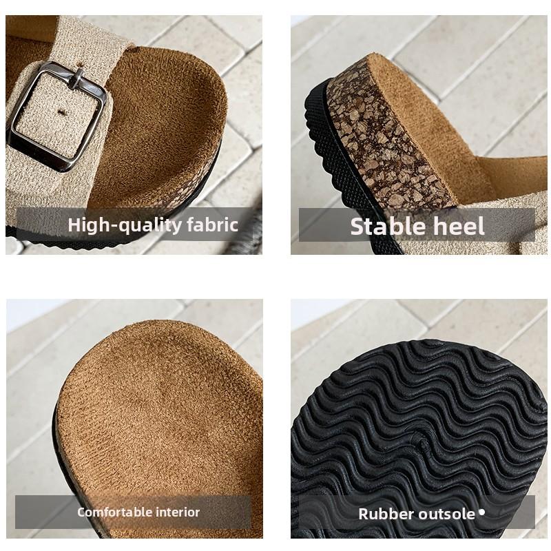 New Summer Kids Beach Cork Slippers for Girls Boys Children Outdoor Casual Non-slip Flat with Slide Shoe Boys Girls Sandals