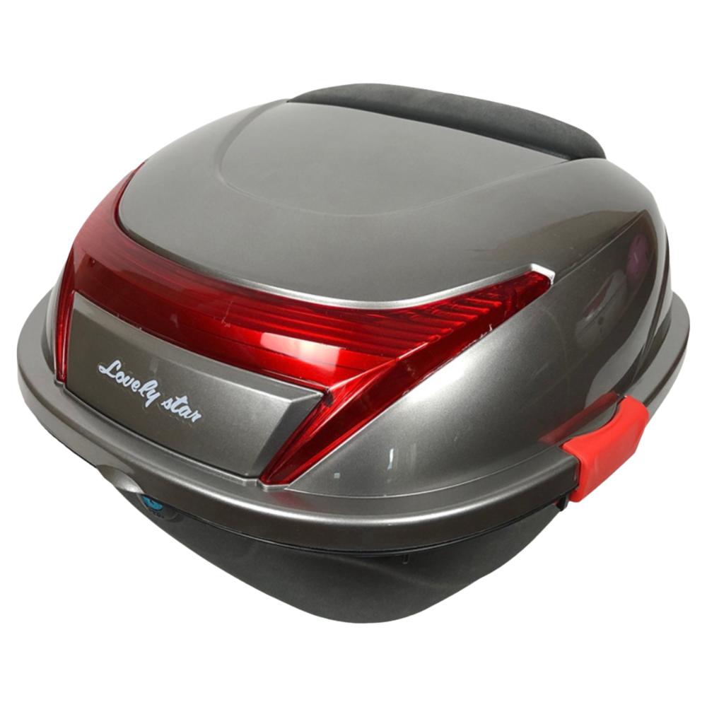 

Large Capacity Motorcycle Tail Box Universal Scooter Trunk Storage Organizer Box серый