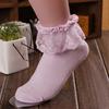 1 Pair Vintage Cotton Socks Lace Ruffle Frilly Ankle  Princess Socks For Spring Summer Daily Life a