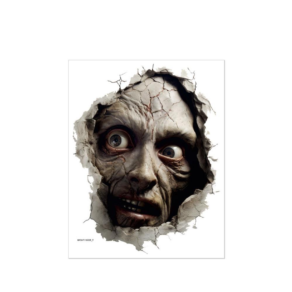 Self Adhesive Zombie Wall Sticker Realistic Ghost Witch Silhouette Sticker  Party