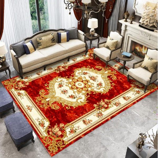 

European Luxury Large Carpet for Living Room Sofa Coffee Table Bedroom Bohemian Retro Home Decor Floor Mat 80x120cm