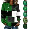 Women's Fashion Casual Long Sleeve Hooded St. Patrick's Day Print Sweatshirt