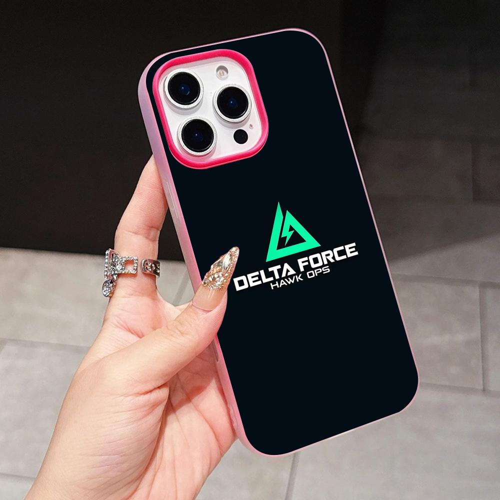 Game Delta Force Jelly Double layer Rose Red Mobile Phone Case for iPhone 17 16 15 14 13 12 11 Air Pro Max Plus Protective