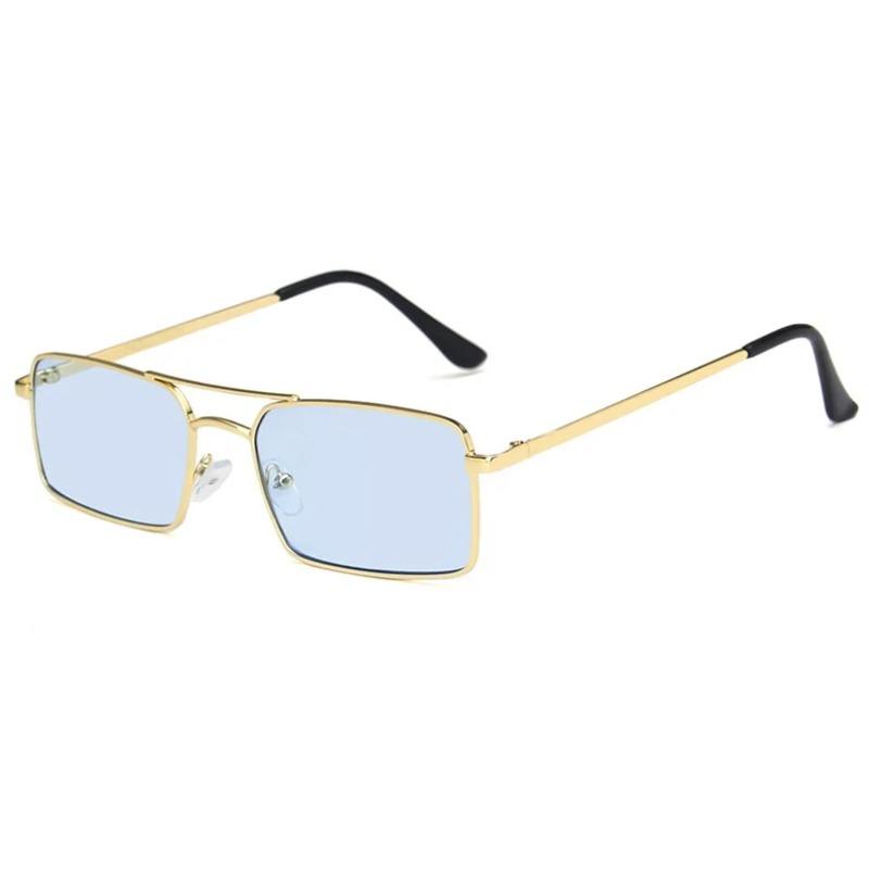Small Metal Rectangle Sunglasses Women Luxury Brand Quality Narrow Square Gold Shades Sunglasses Women's Eyewear UV400
