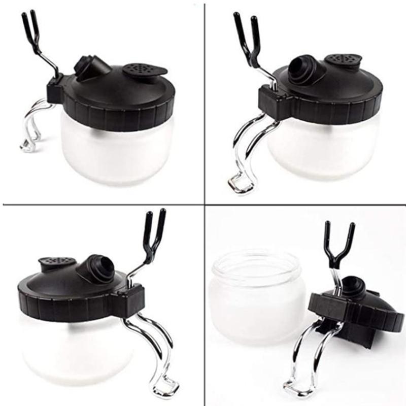 Heavy Duty Airbrush Cleaner Cleaning Pot Efficient Paint Removal Tool For Water Based Oil Color Artwork Maintenance
