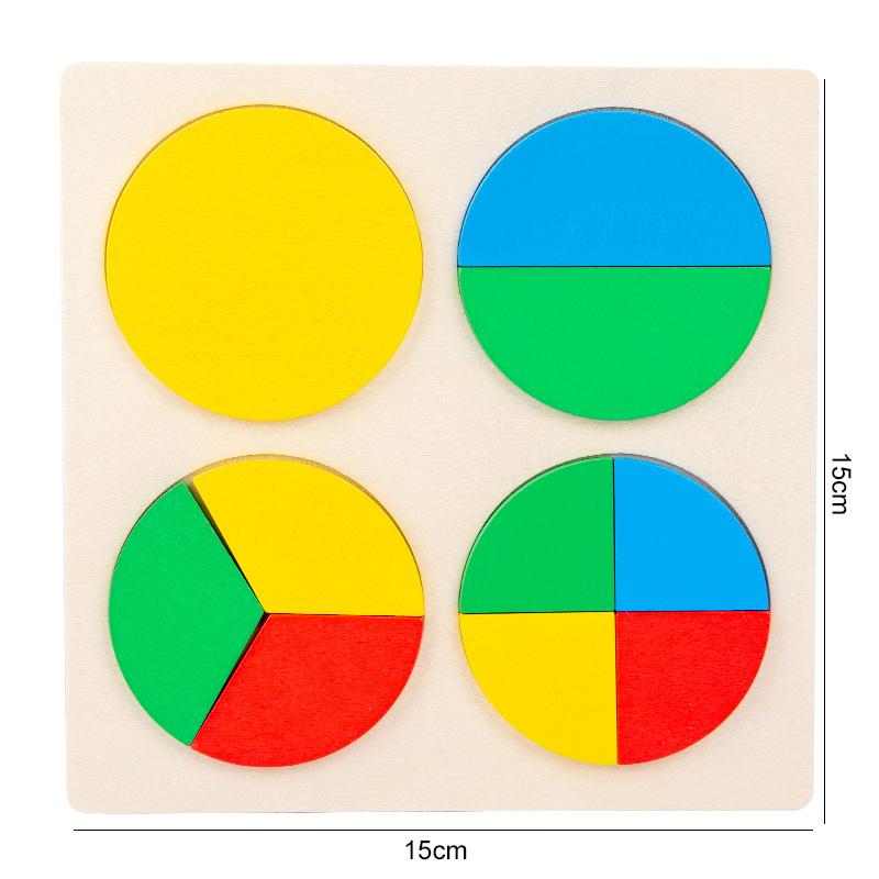 Wooden Puzzle Shape Matching Board Baby Montessori Early Education Toys Wooden Handgrip Board Educational Toys for Children TMZ