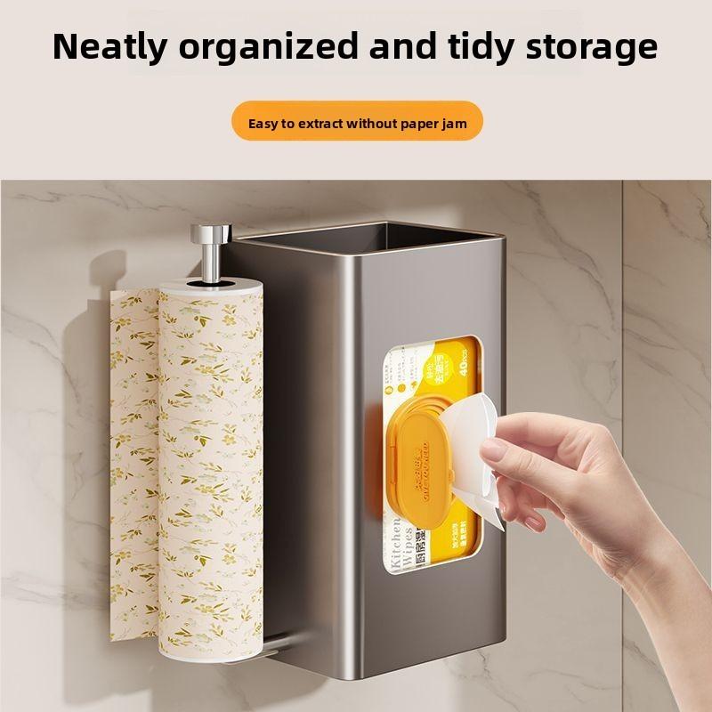Kitchen Paper Towel Holder Wall Mount With No Drill Clip For Kitchen Organization