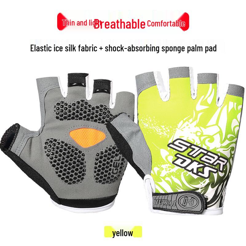 Unisex Anti-slip Half-Finger Sports Gloves for Fitness, Cycling, Mountaineering, and Pull-ups