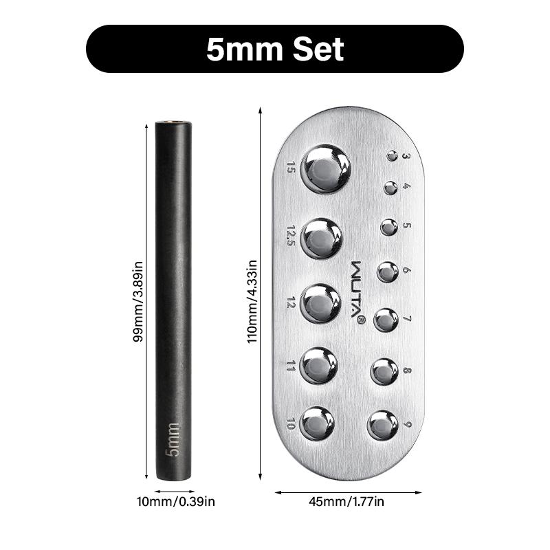 WUTA Rivets Setting Tools Kit Installation Mold Setter (without Base / with Base) DIY Hand Punching for Leather Craft Bags Shoes