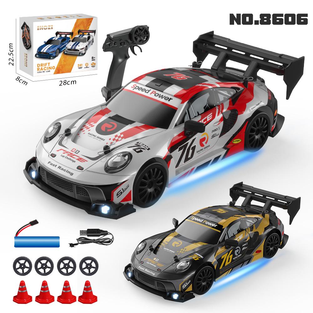 1:24 High-Speed RC Drift Car, Mustang AE86, Four-Wheel Drive, Rechargeable