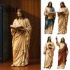 Baptism Communion Gifts for Believers Jesus Reading Book Resin Figurine, Small Religious Statue Bookshelf Mantel Prayer Inspirational Study Room Decor