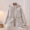 Women Winter  Plus Size  Parka    Loose Sweet Fashion Oversized Hooded Thicken Warm Cotton-padded Coat