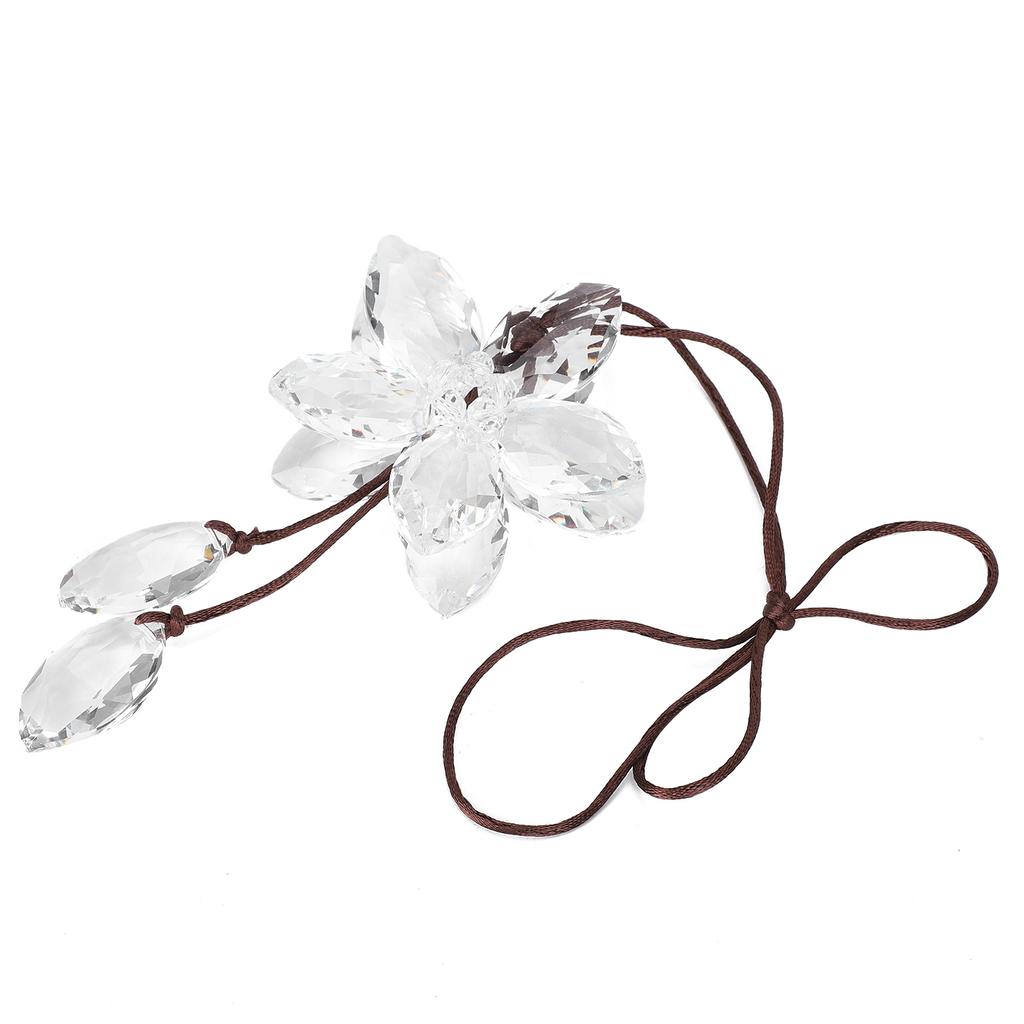 Crystal Flower Pendant Car Hanging Ornament Glass Lucky Accessories Gifts Crafts