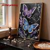 DIY Colored Butterfly Pearl Art Painting for Adults/Beginners Gift Home Decor Pearl Gem Paintings Picture Arts Craft 30x40cm Without Frame