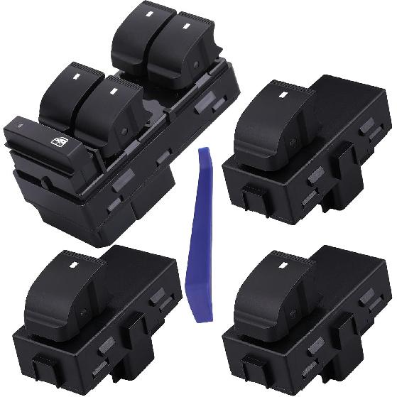 Driver Side Power Window Switch & 3 Pcs Passenger Window Switches, Compatible With 07-13 Chevy Silverado/GMC Sierra 1500 2500HD 3500HD/10-13