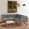 Day and Night - Day and Night Garden Furniture 6 Pieces with Cushions Made of Solid Pine Wood