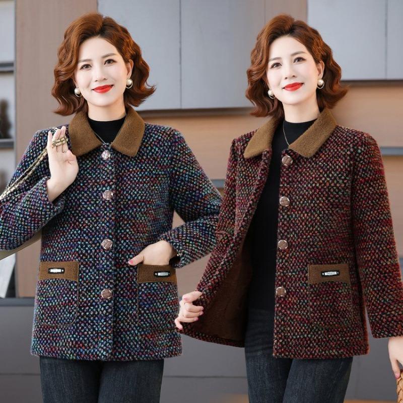Winter Thickened Woolen Coat New Women's Clothing Autumn and Winter Mink Velvet Thickened Short Cotton-padded Coat