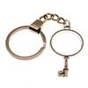 Ornate Gear Keychain Antique Style Punk Pendant Key Holder 30mm Ring