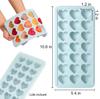 24 Grid Ice Cube Tray Silicone Mold Heart Shape Ice Cube Tray Mold Ice Maker Non-toxic Reusable Bar Pub Wine Ice Blocks Maker