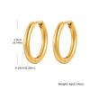 Wind stainless steel geometric large plain ring earrings plated with 18k gold simple earrings women's multi-specification 2mm, 4mm