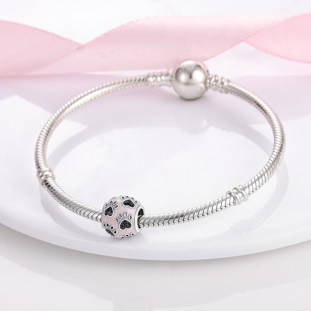 Copper Cat Dog Pet Paw Prints Series Charms Beads Fit Original Fashion Bracelets Diy Jewelry Gifts Accessory