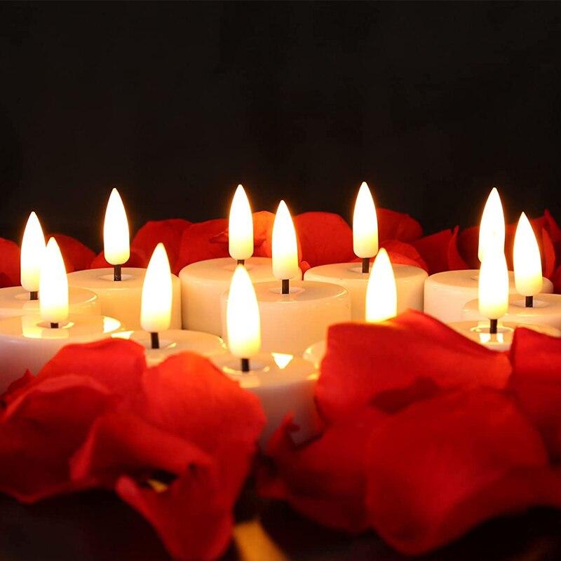 12Pcs/set Flameless LED Candles Flickering Lights Birthday Wedding Party Electric Candles Xmas Table Decoration Light XYZ
