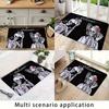 1PC Halloween Skull Kitchen Rug Non-Slip Door Mat Pop design Bathroom Rug Bath Mat Carpet for Home Sink Laundry Decor