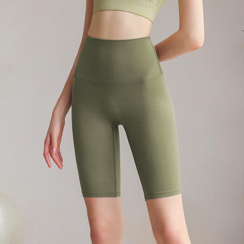 Sports Shorts, Yoga Five-point Pants, Women's High Waist, Hip Lift, Tight Body Wear, Fitness Pants, Running Cycling Pants, Nylon