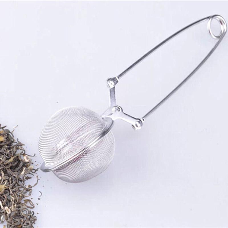 Tea Infuser Stainless Steel Sphere Mesh Tea Strainer Coffee Herb Spice Filter Diffuser Handle Tea Ball Match Tea Bags