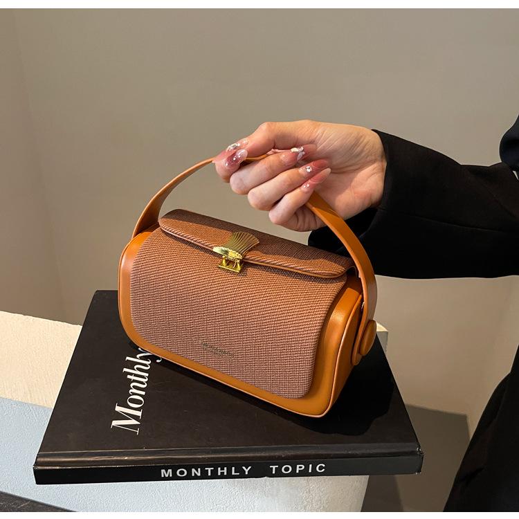 Women's Color Block Handbag - Versatile Crossbody and Shoulder Bag