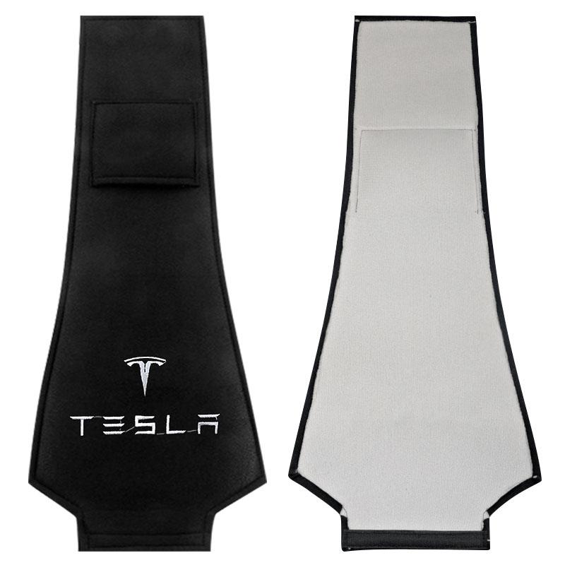 Car Headrest Cover Auto Seat Headrest Cushion Neck Pillow Case Accessories For Tesla Model 3 Model S Model X Model Y Roadster Bonina Coil
