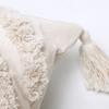 Tufted Cotton Fabric Pillowcase Simple Nordic Style Geometric Tassel Decoration Cushion Case Invisible Zipper Soft Throw Pillow Cover