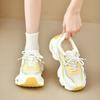 Mesh summer new breathable 2025 versatile dad shoes women's fashion lace-up platform sports casual white shoes