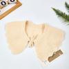 Detachable Fake Collar Hollow Knitted Shawl Collar Accessory New Drawstring Sweater Collar  Winter