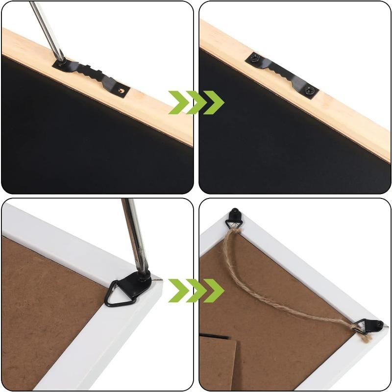 252PCS Wooden Wall Hook Combination Metal Photo Frame Nail Clothes Bag Traceless Nail Hook